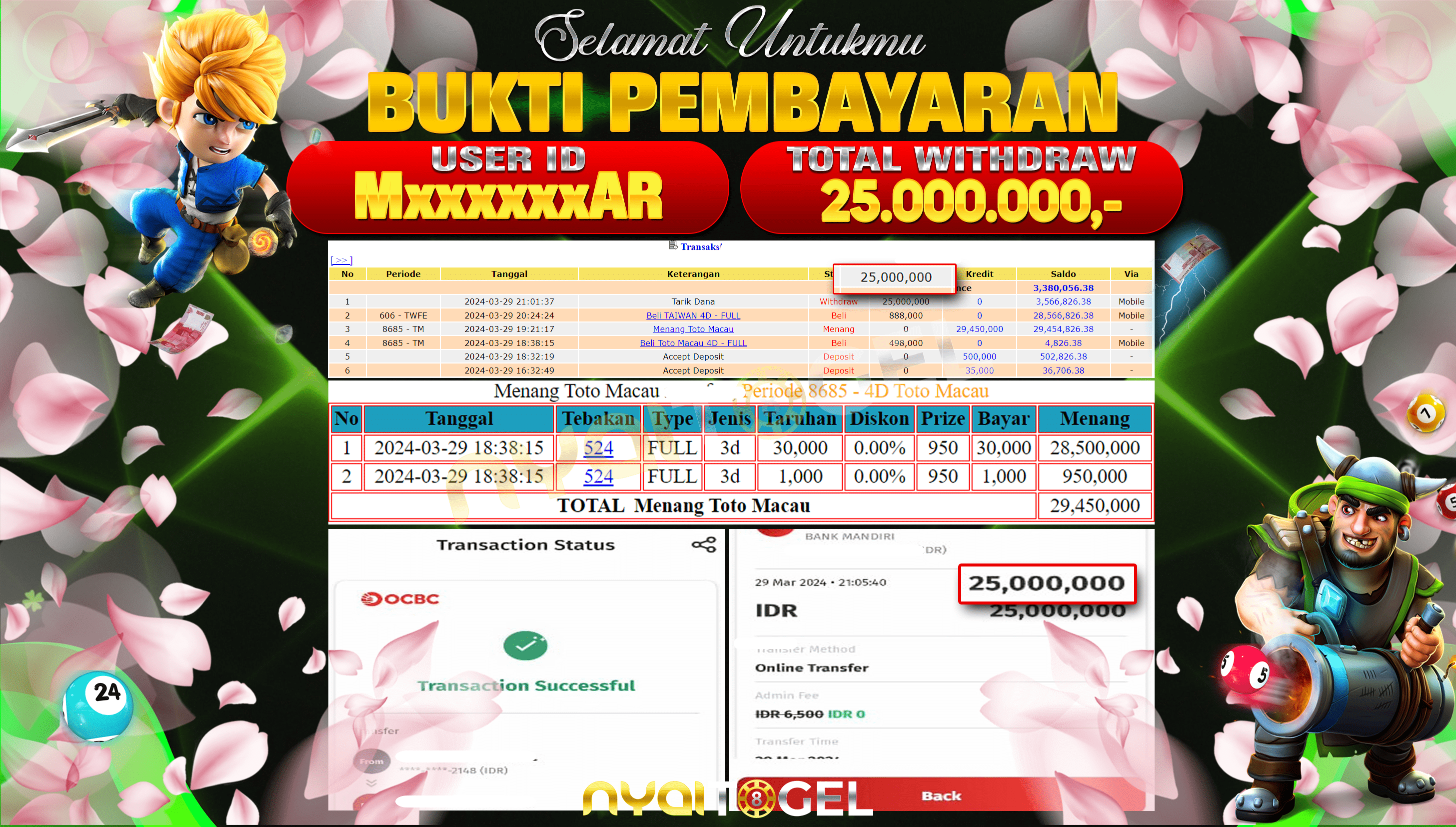 NYAITOGEL Bukti Jackpot Togel Di Pasaran Taiwan Rp.25.000.000,-